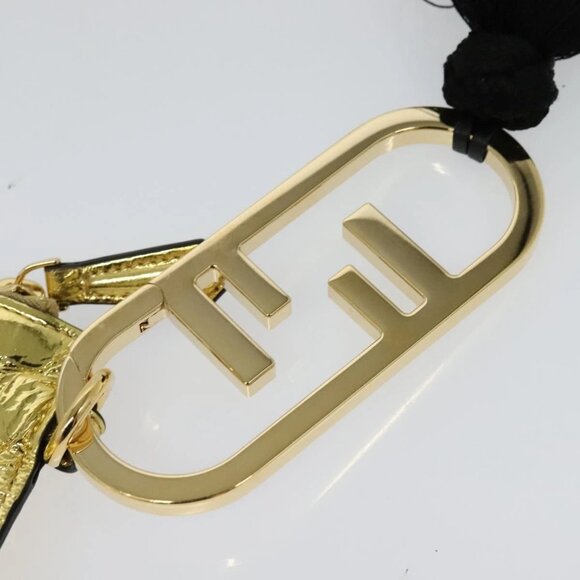 FENDI Clutch Bag Leather Brown Gold Auth mr1110V - Picture 7 of 16